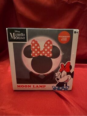 NIB-Disney Minnie Mouse 6" LED Color Changing Moon Light,Battery or USB Operated